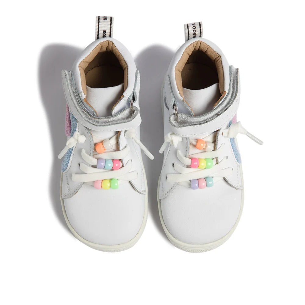 ShooShoos Wonderwall Kids Leather Sneaker In White