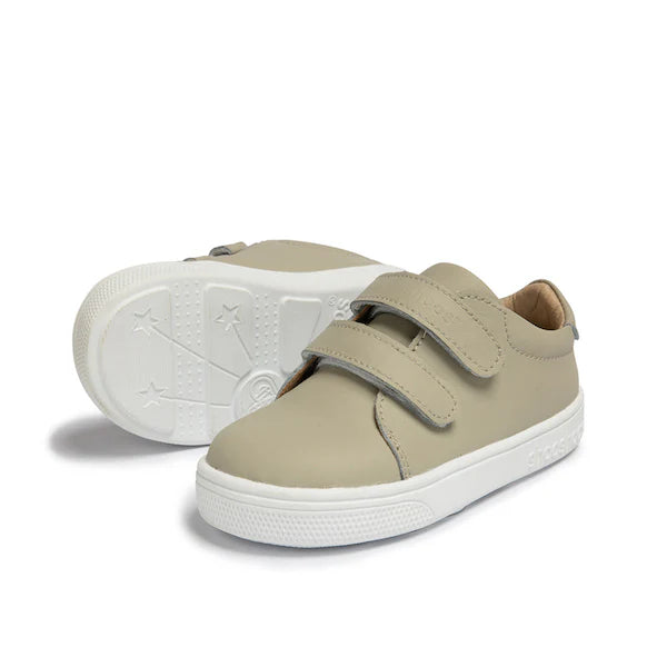 ShooShoos College Toddler Kids Shoes Leather Sneaker In Grey