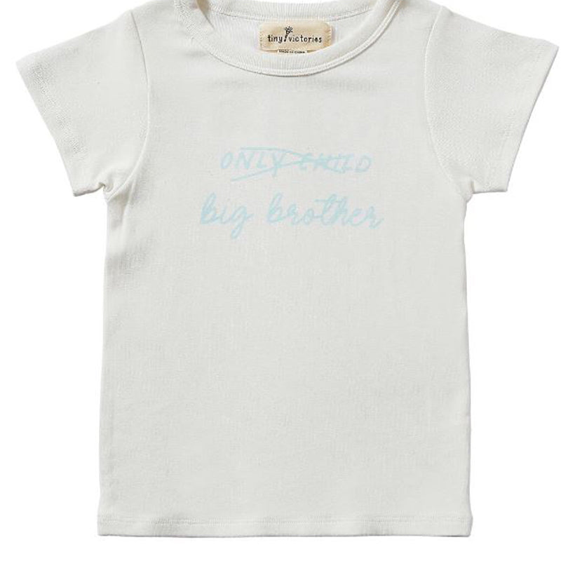 Tiny Victories Only Child X Big Bro Tee