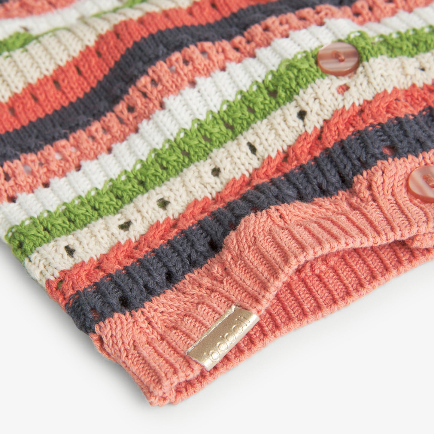 Boboli Girls Knitwear Jacket In Peach