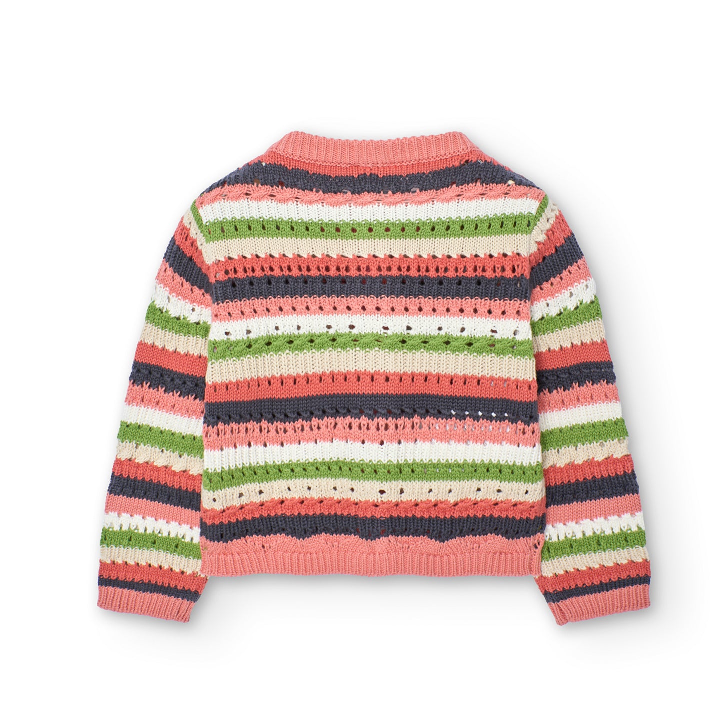 Boboli Girls Knitwear Jacket In Peach