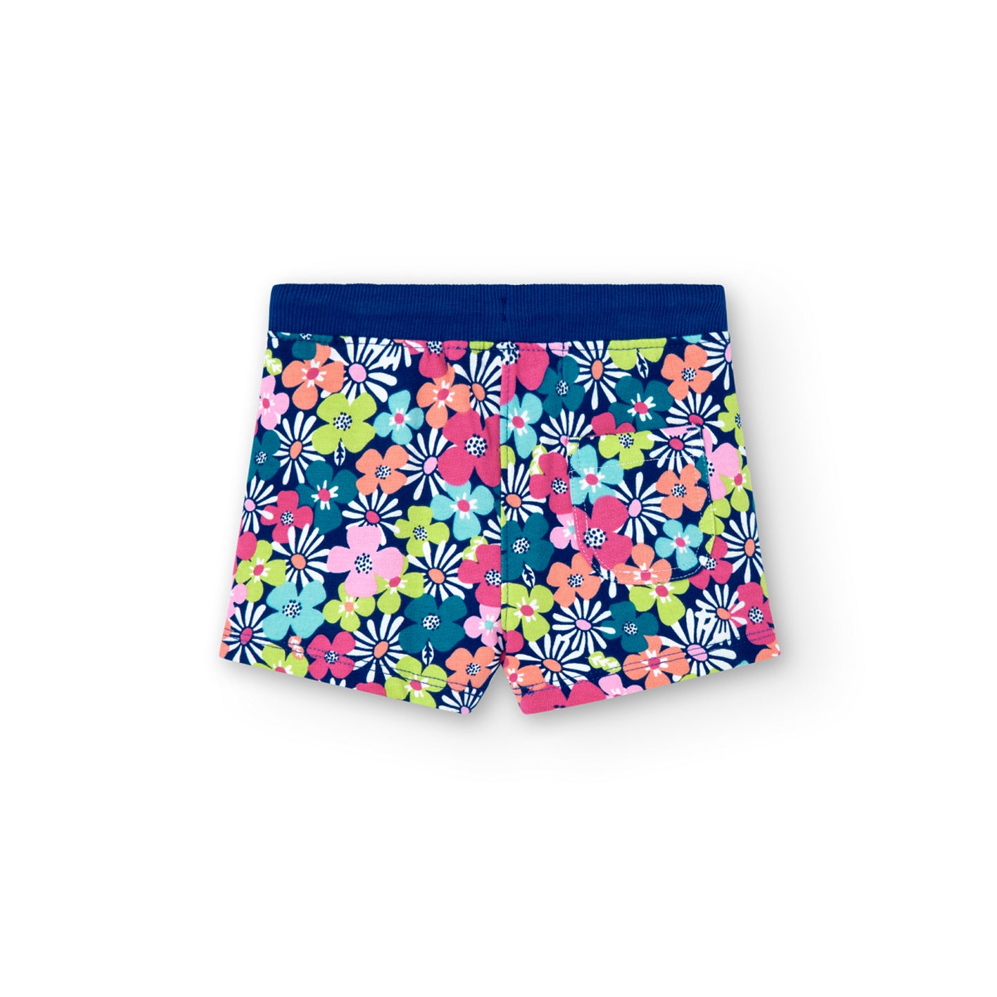 Boboli Girls Fleece Floral Shorts In Print