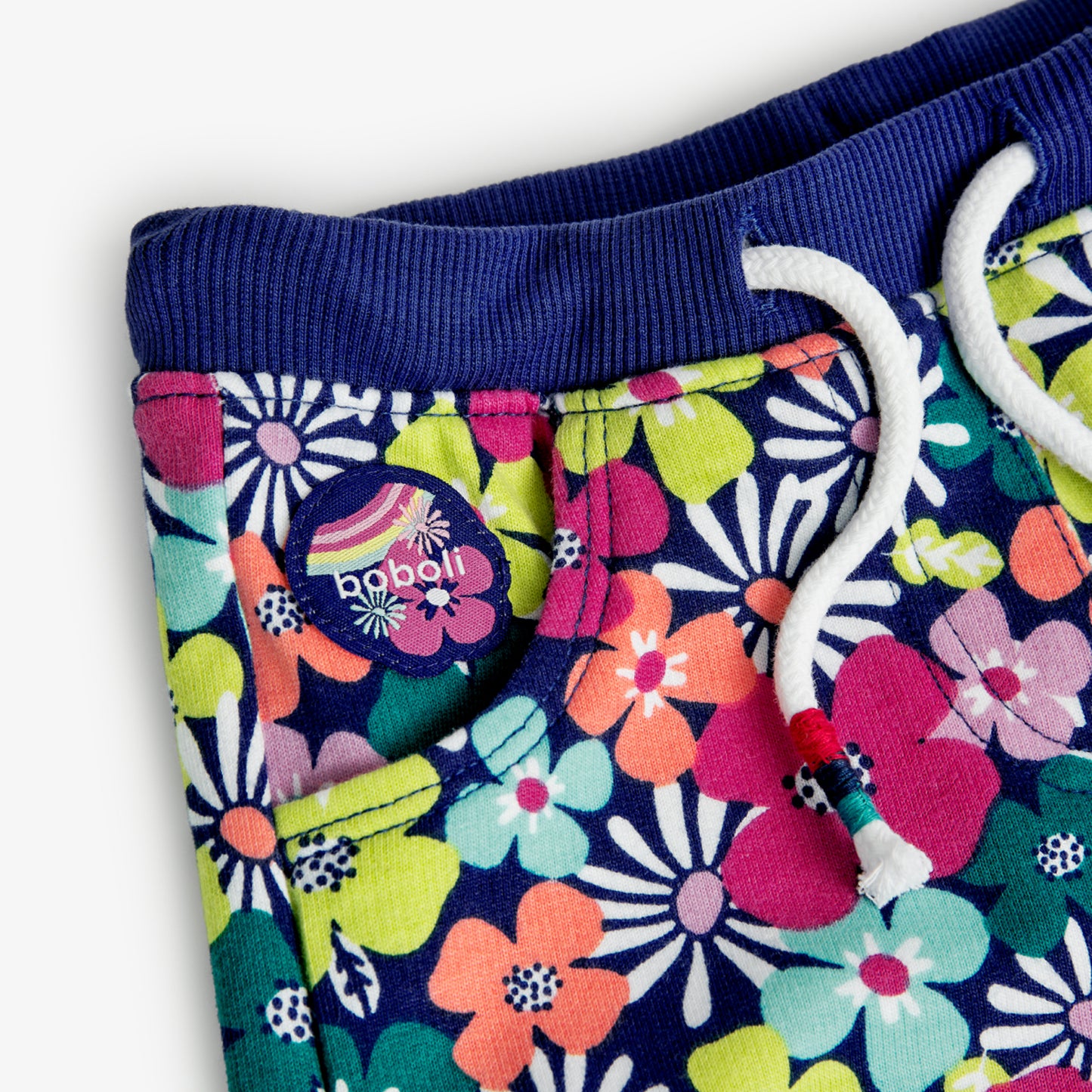 Boboli Girls Fleece Floral Shorts In Print