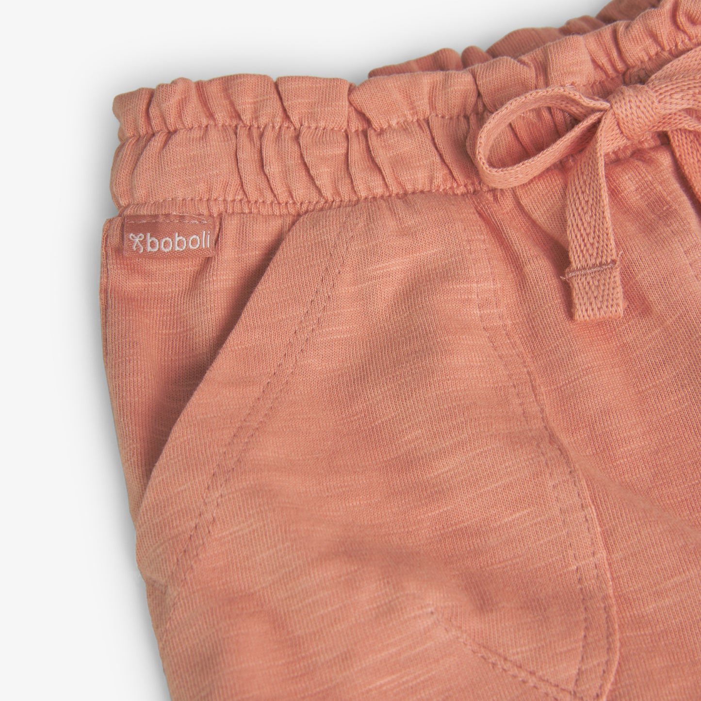 Boboli Girls Knit Short In Peach