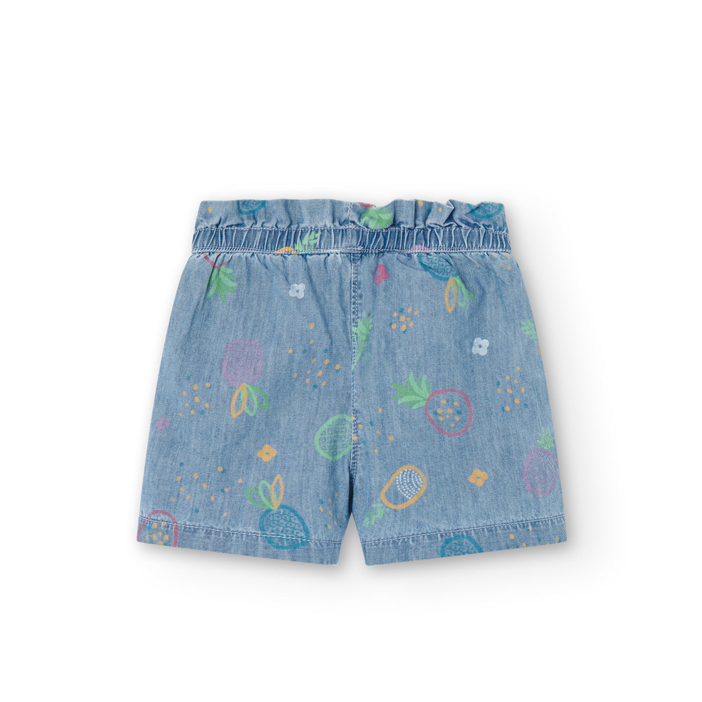 Boboli Girls Bermuda Denim Short In Print