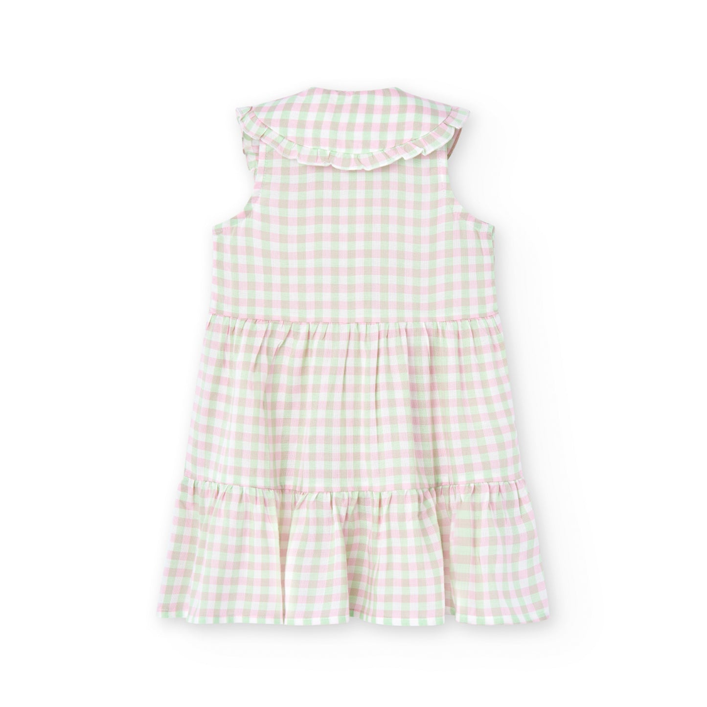 Boboli Girls Viscose Dress In Checks