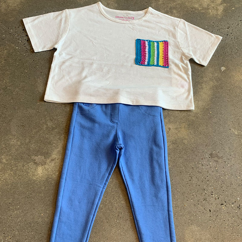 Design History Short Sleeve Top In White