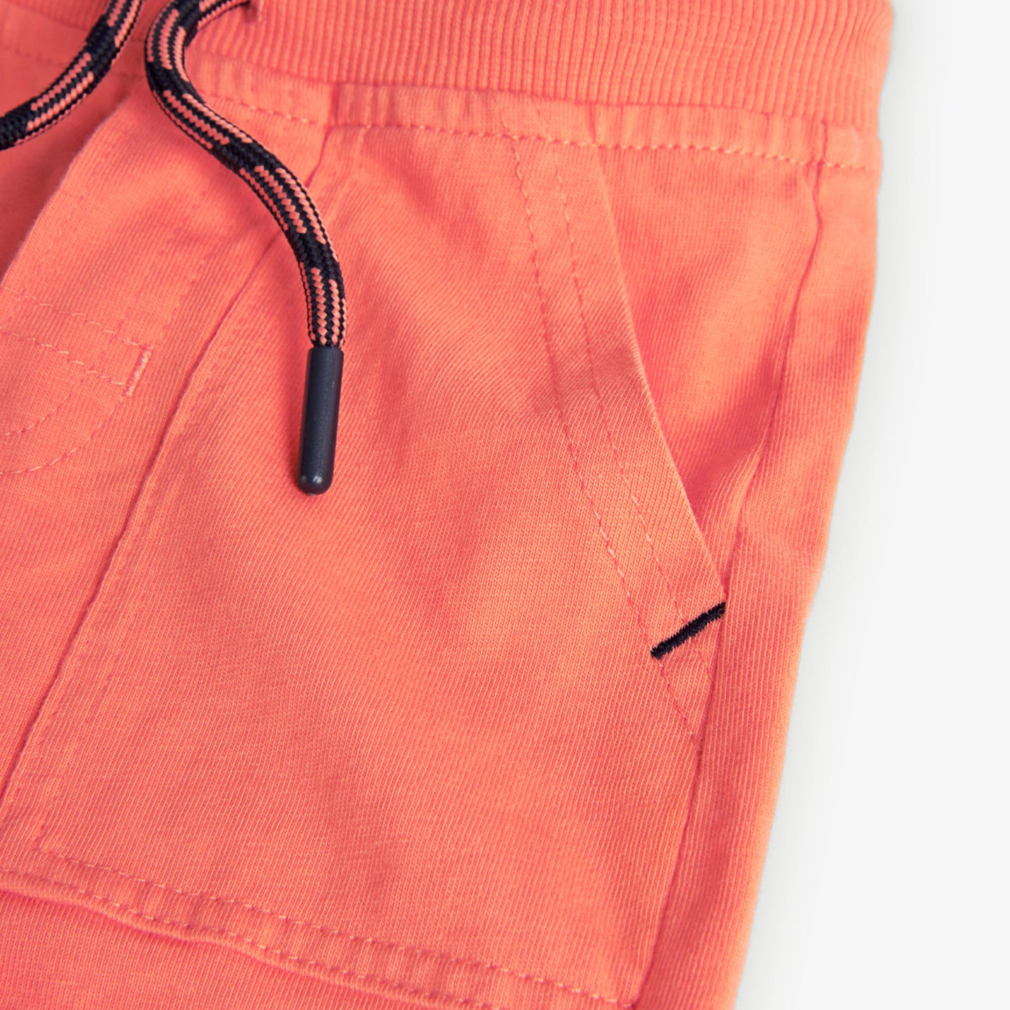Boboli Boys Knit Bermuda Shorts In Papaya