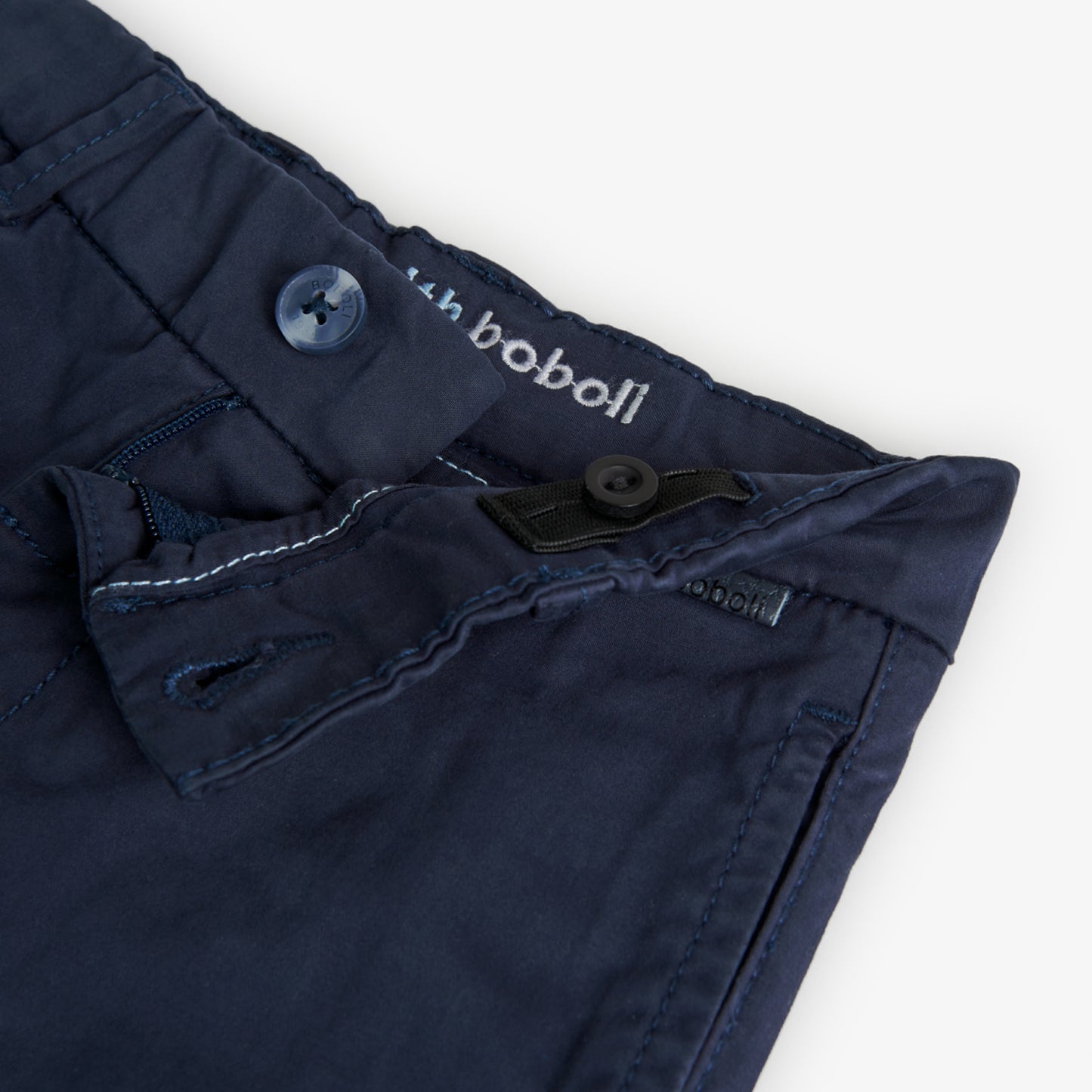 Boboli Boys Satin Bermuda Shorts In Navy
