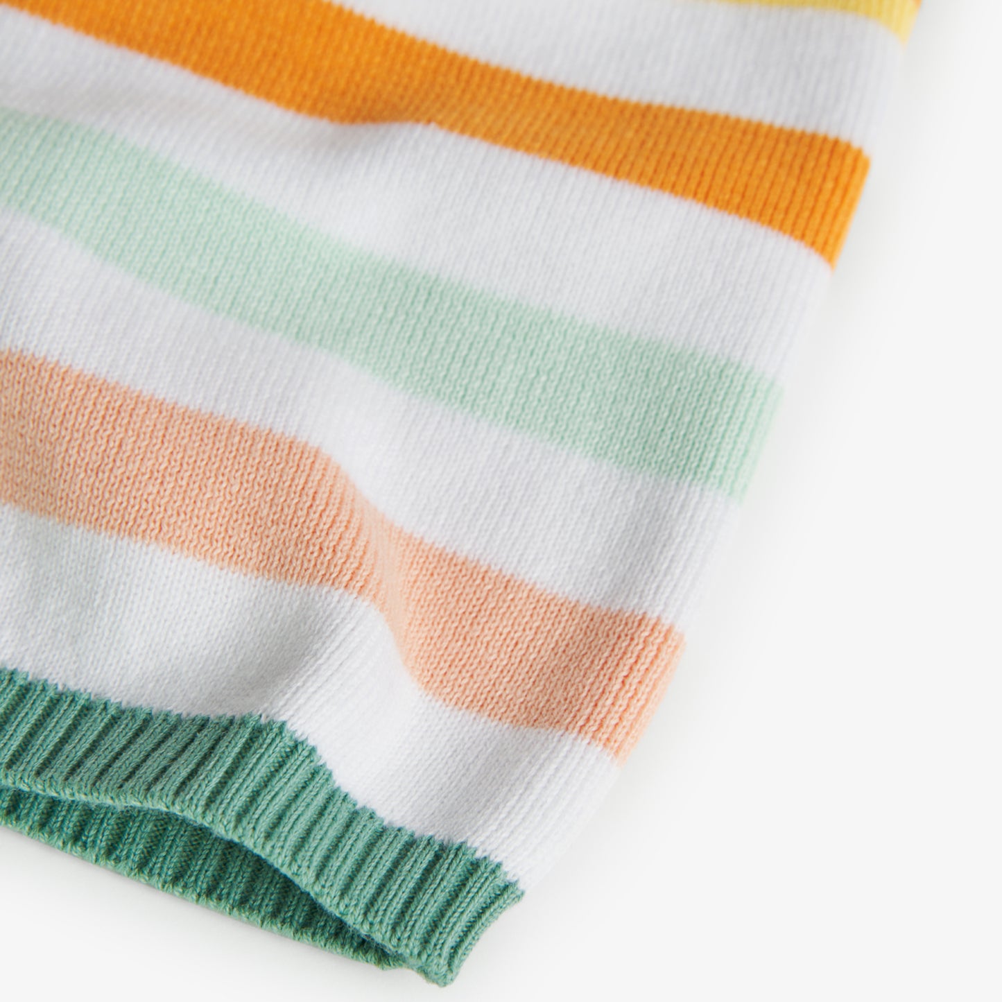 Boboli Girls Striped Tank In Apricot