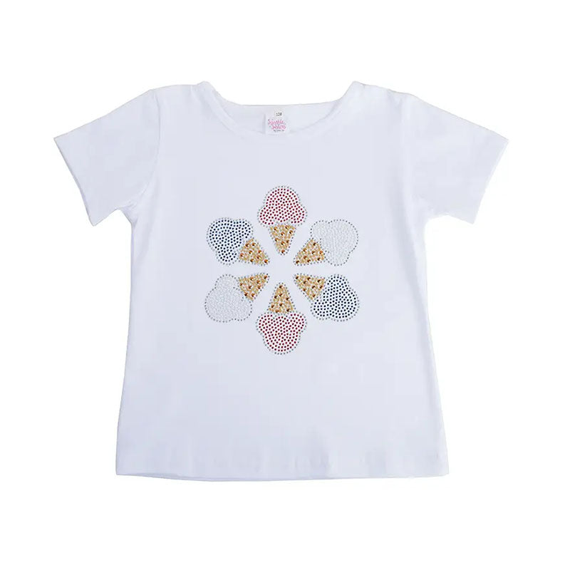 Sparkle Sisters Red White and Blue Ice Cream Short Sleeve