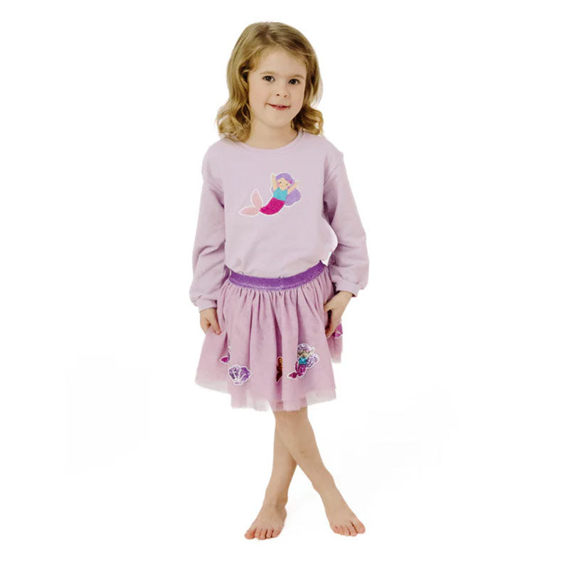 Angel Dear Oversize Sweatshirt with Mermaid Appliqué