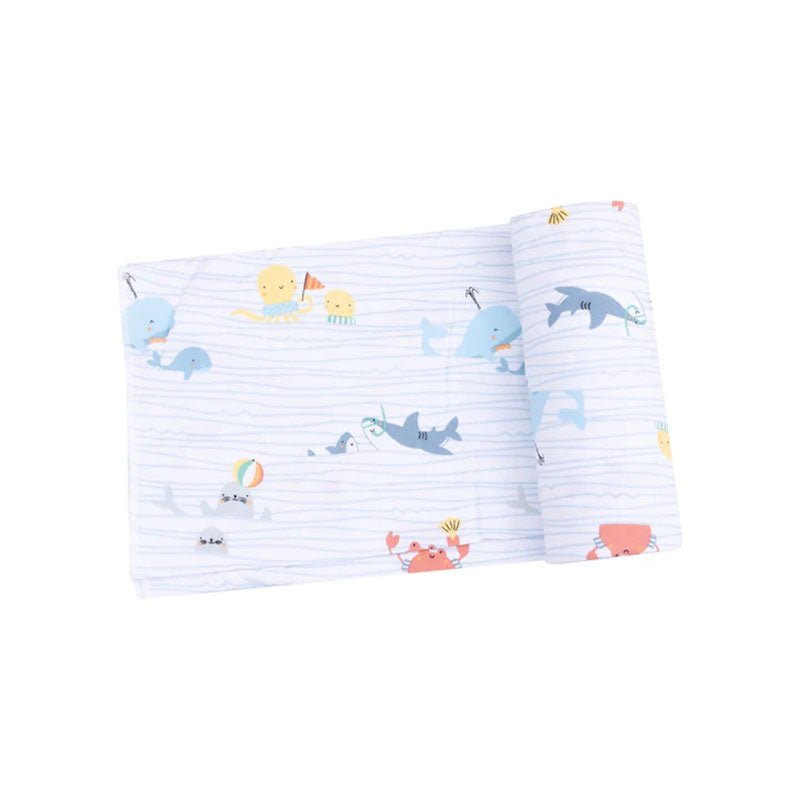 Angel Dear Sea Stripes Swaddle Blanket