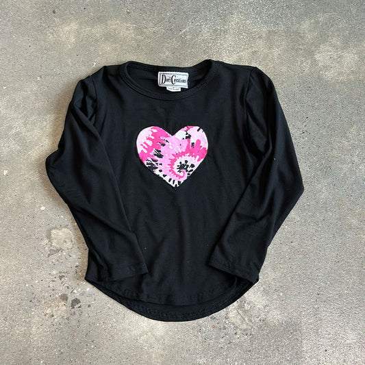 Dori Creations Heart Fabric Long Sleeve Tee