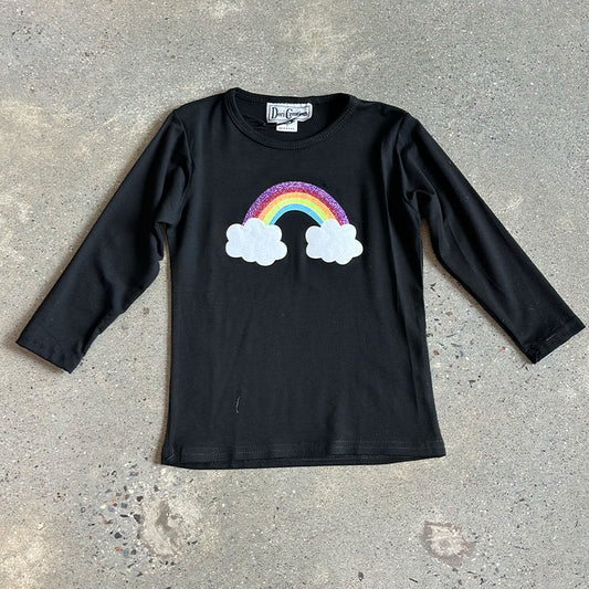 Dori Creations Glitter Rainbow Long Sleeve Tee