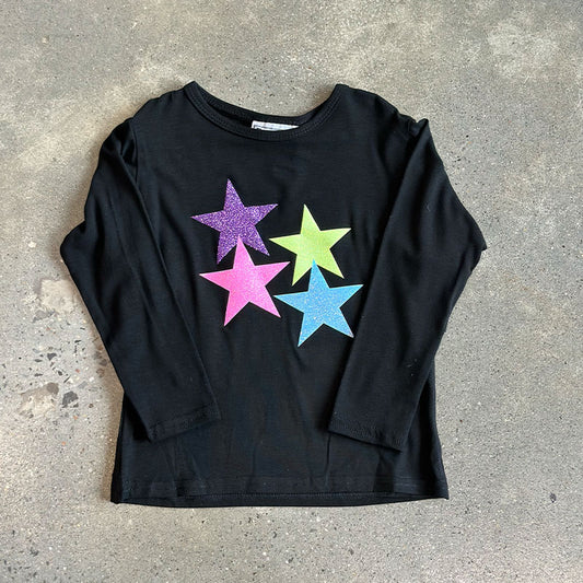 Dori Creations Glitter Stars Long Sleeve Tee