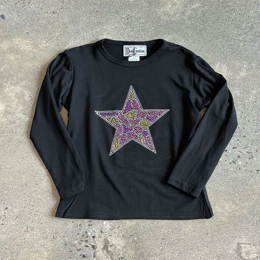 Dori Creations Pastel Leopard Star Long Sleeve Tee