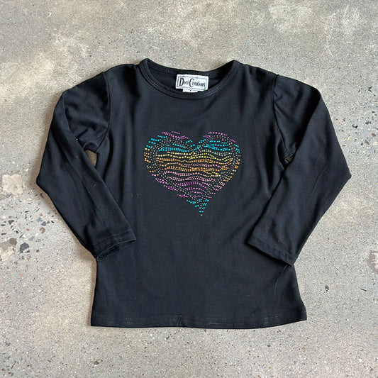 Dori Creations Wavy Heart Long Sleeve Tee