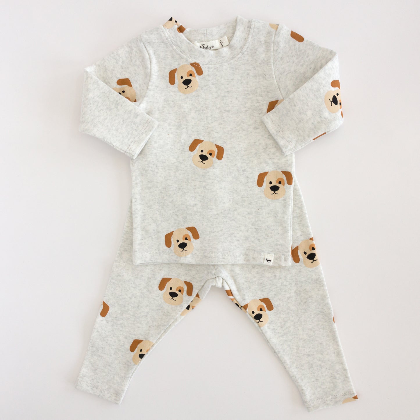 Oh Baby Puppy Face Print 2PC Set