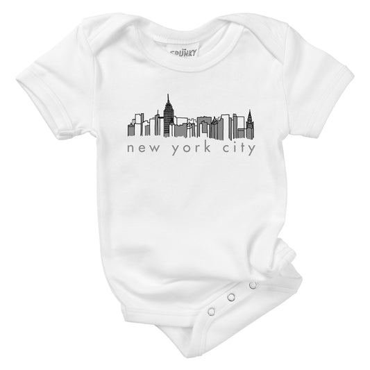 Spunky Stork NYC Skyline Building Onesie