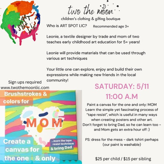 Art Class W/ Art Spot LIC - Mother's Day Craft 5/11 11AM