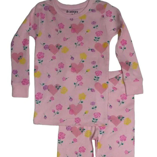 Baby Steps Roses And Hearts Pajamas