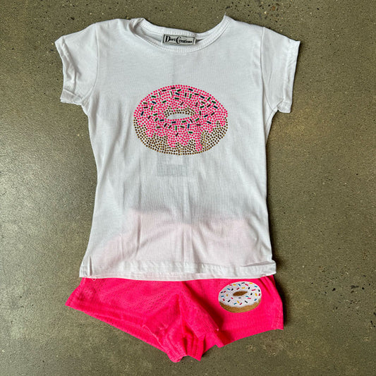 Dori Creations Neon Donut Shorts In Hot Pink