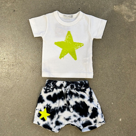 Little Mish Graffiti Star Tee & Shorts