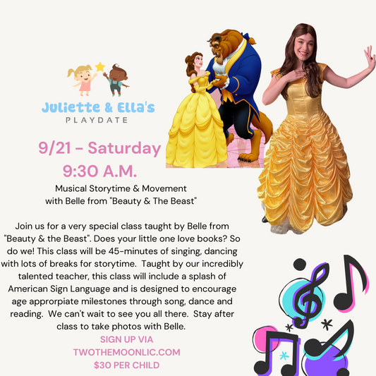 Musical Storytime Movement with Belle from Beauty & The Beast 9:30 AM (9/21)