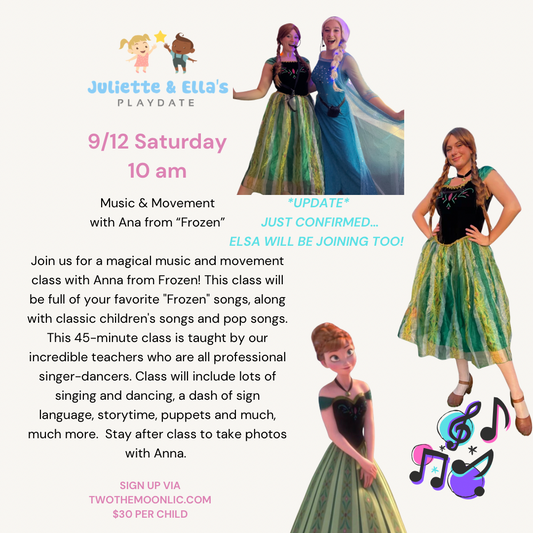 Music & Movement with Ana & Elsa from “Frozen” 10 AM (9/12)