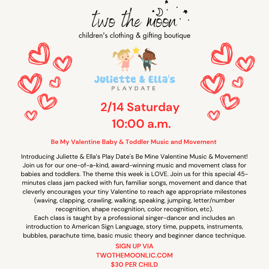 Be My Valentine Baby & Toddler Music and Movement 10 AM (2/14)