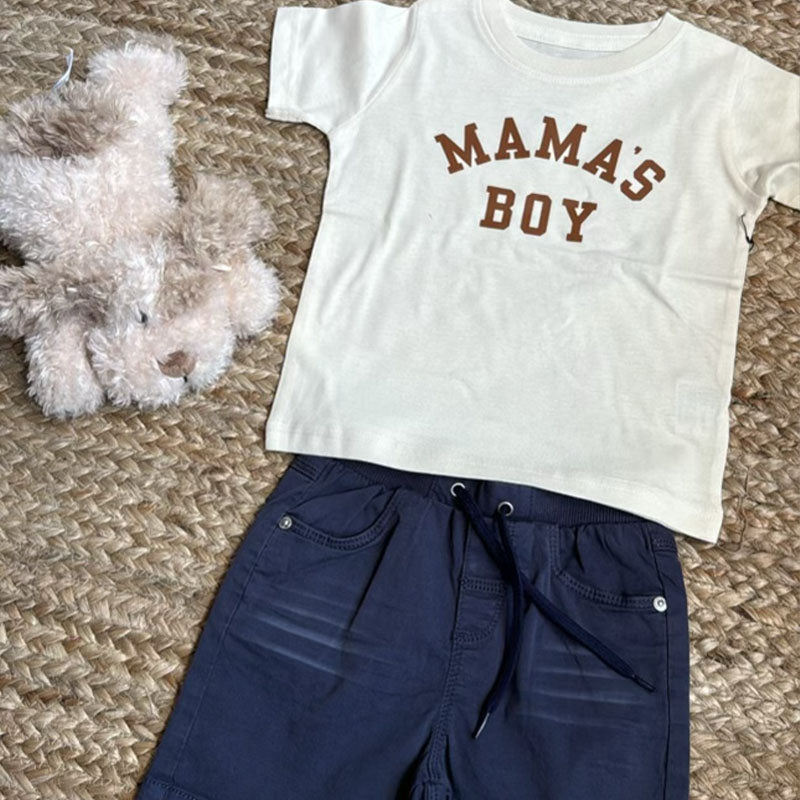 Sweet Wink Mama's Boy Short Sleeve Tee In Natural