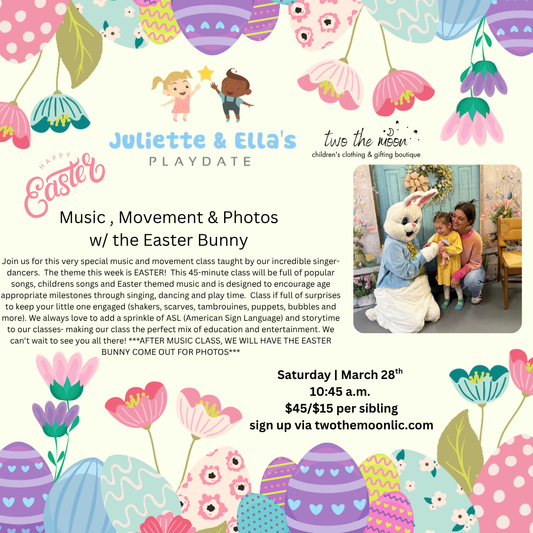 Music , Movement & Photos  w/ the Easter Bunny 10:45 AM (3/28)