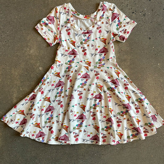 Tickety-Boo Twirl Dress In Vintage Carnival