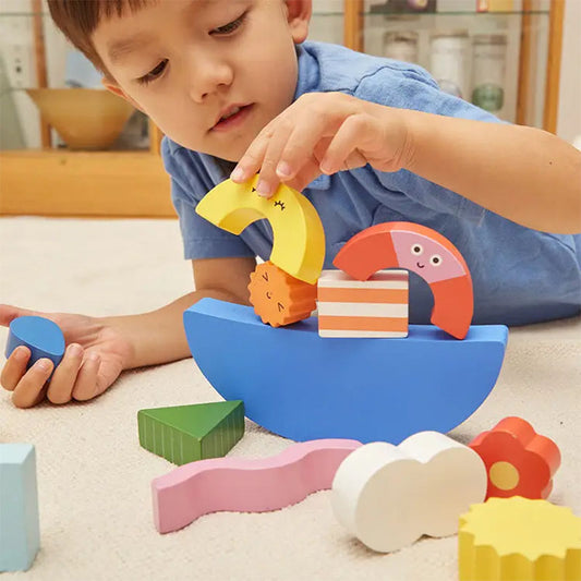 Kikkerland Design Inc Teetertottershapes Wood Balance Game