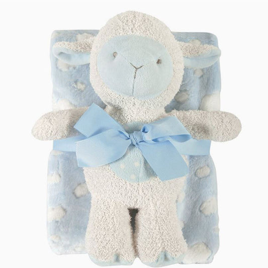 Stephan Baby Blanket Toy Set - Blue Lamb