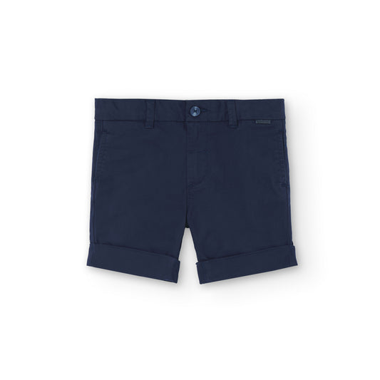 Boboli Boys Satin Bermuda Shorts In Navy