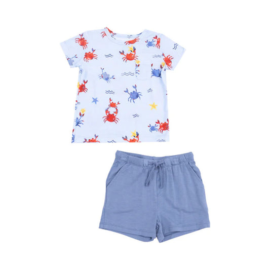 Angel Dear Crew Neck Tee & Short Set – Crayon Crabs
