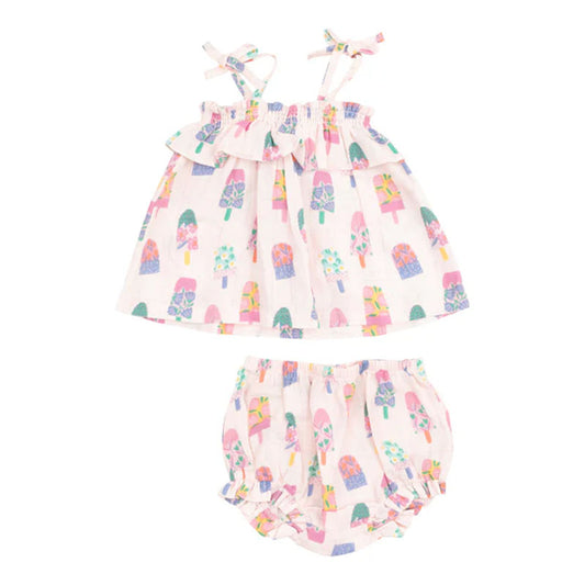 Angel Dear Ruffle Top & Bloomer Set – Floral Popsicles