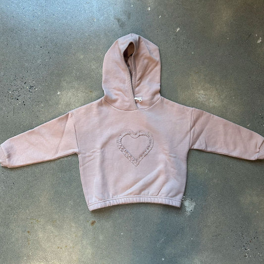 Green Cotton Group Sweatheart Hoodie In Rose