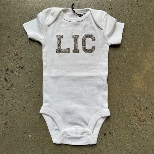 Silver LIC Baby Onesie