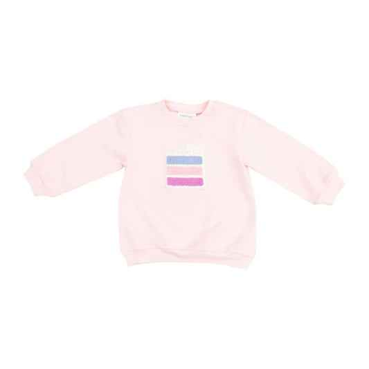 Angel Dear Oversize Sweatshirt with Birthday Cake Appliqué