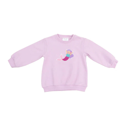 Angel Dear Oversize Sweatshirt with Mermaid Appliqué