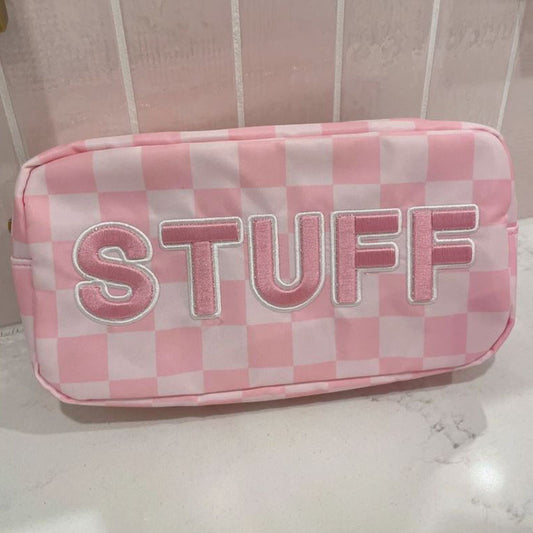 KenzKustomz Pink Checkered Bag STUFF