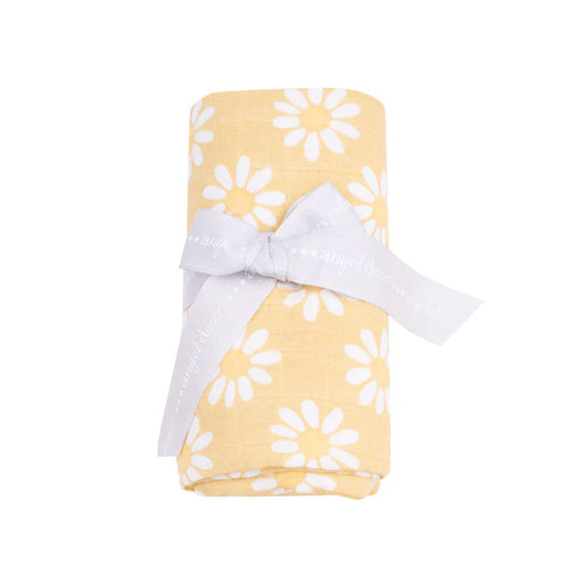 Angel Dear Yellow Mod Daisy Swaddle Blanket